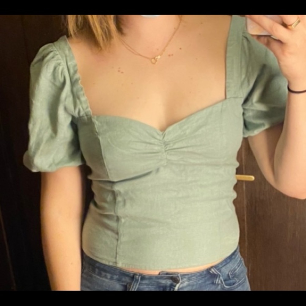 NWT Abercrombie Sea Foam/Mint Top - L